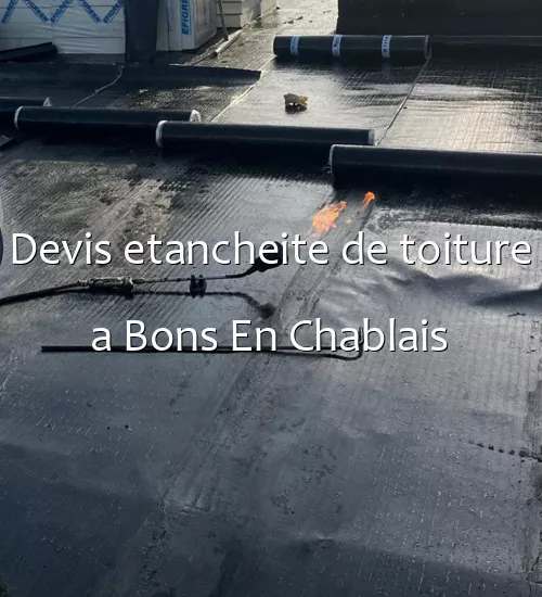 Devis etancheite de toiture a Bons En Chablais