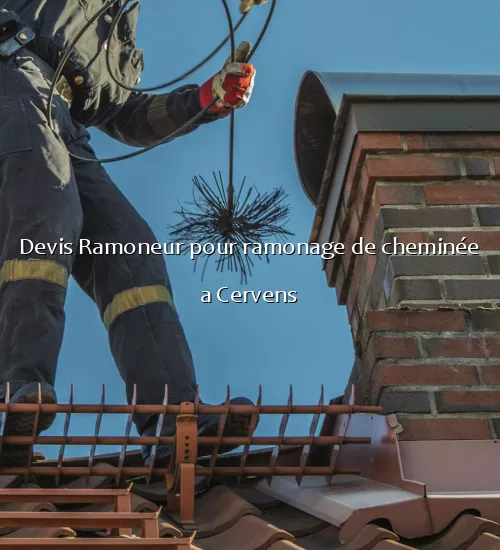Devis Ramoneur pour ramonage de cheminée a Cervens