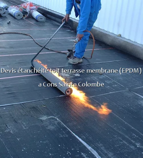 Devis étanchéité toit terrasse membrane (EPDM) a Cons Sainte Colombe