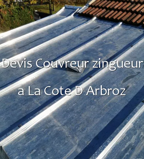 Devis Couvreur zingueur a La Cote D Arbroz