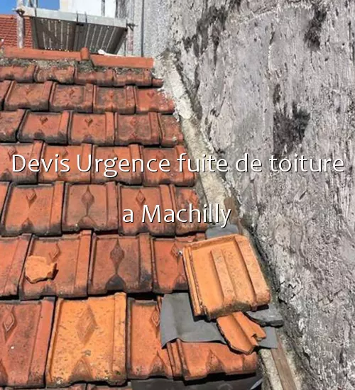 Devis Urgence fuite de toiture a Machilly