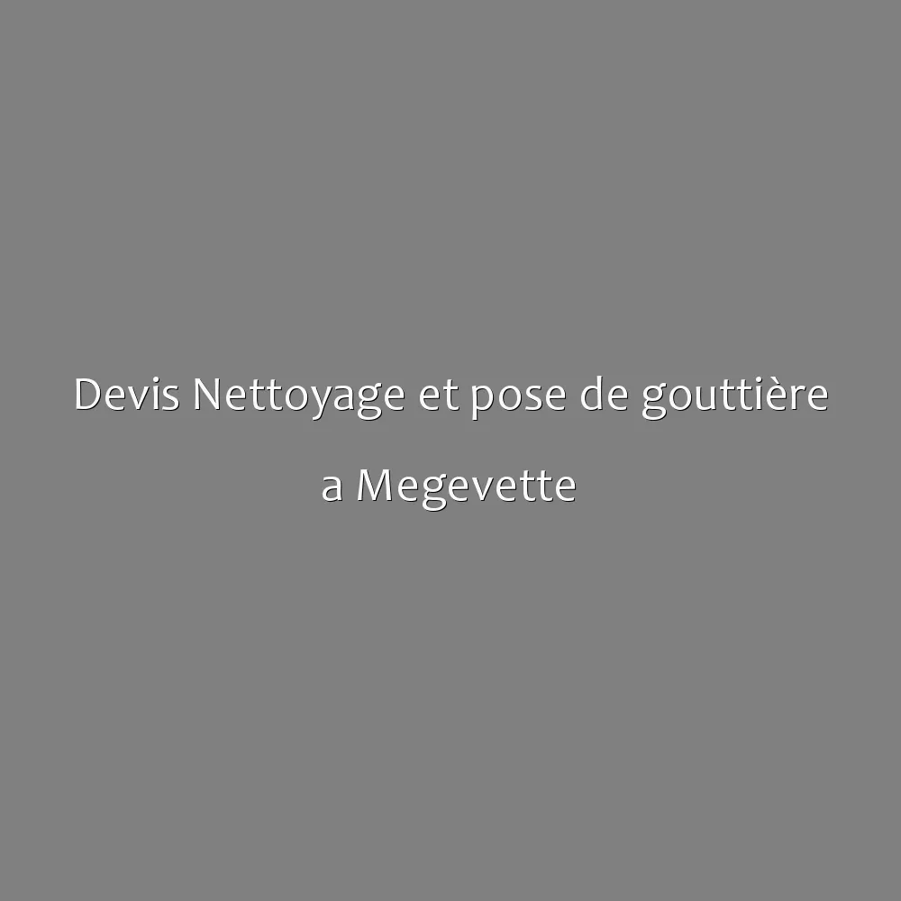 Devis Nettoyage et pose de gouttière a Megevette