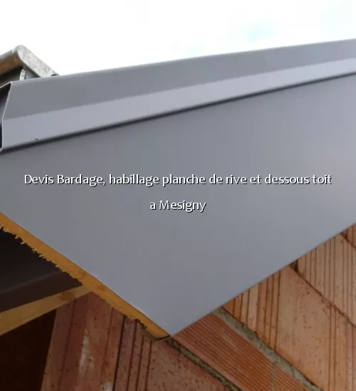 Devis Bardage, habillage planche de rive et dessous toit a Mesigny