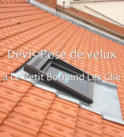 Devis Pose de velux a Le Petit Bornand Les Glie
