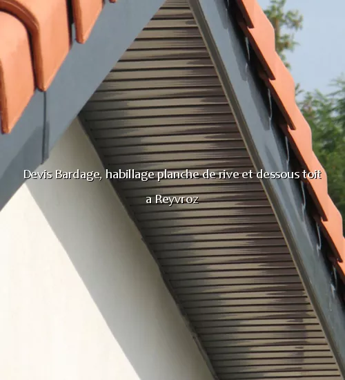 Devis Bardage, habillage planche de rive et dessous toit a Reyvroz