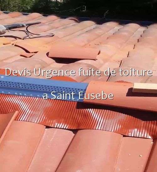 Devis Urgence fuite de toiture a Saint Eusebe