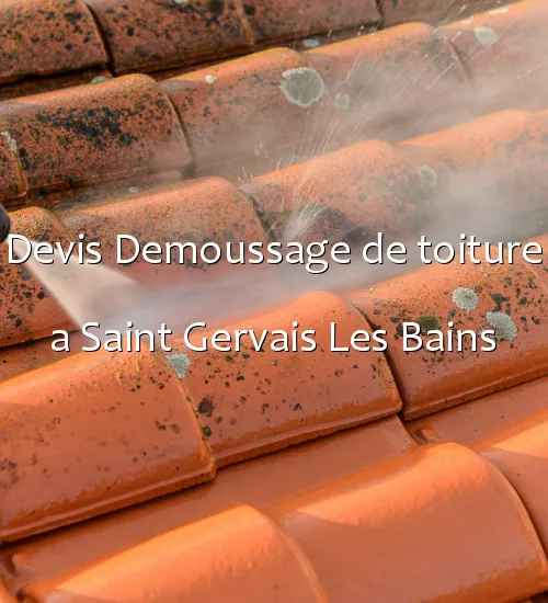 Devis Demoussage de toiture a Saint Gervais Les Bains