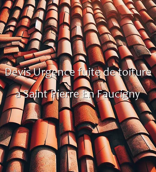 Devis Urgence fuite de toiture a Saint Pierre En Faucigny
