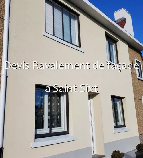 Devis Ravalement de façade a Saint Sixt