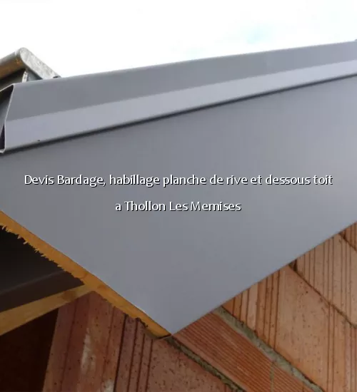 Devis Bardage, habillage planche de rive et dessous toit a Thollon Les Memises
