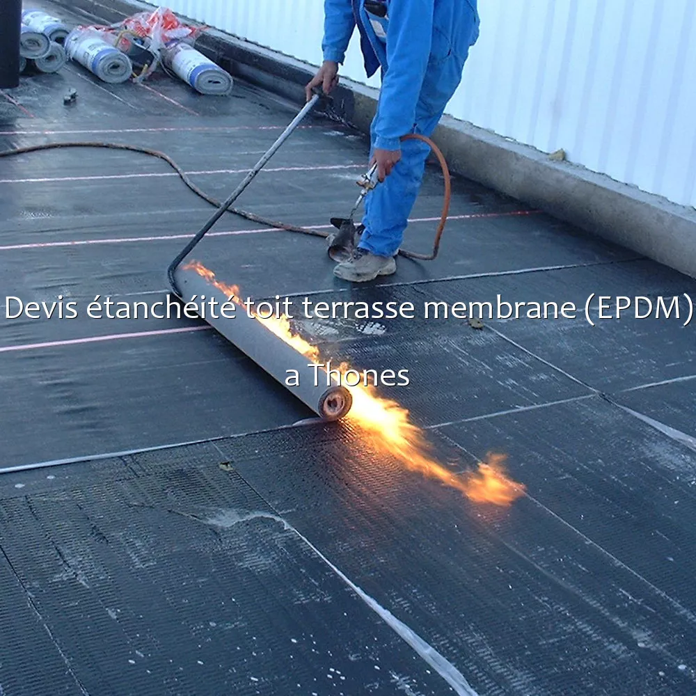 Devis étanchéité toit terrasse membrane (EPDM) a Thones