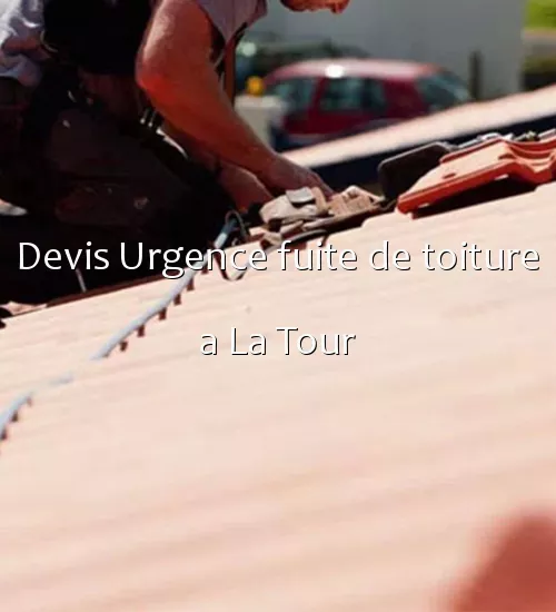 Devis Urgence fuite de toiture a La Tour