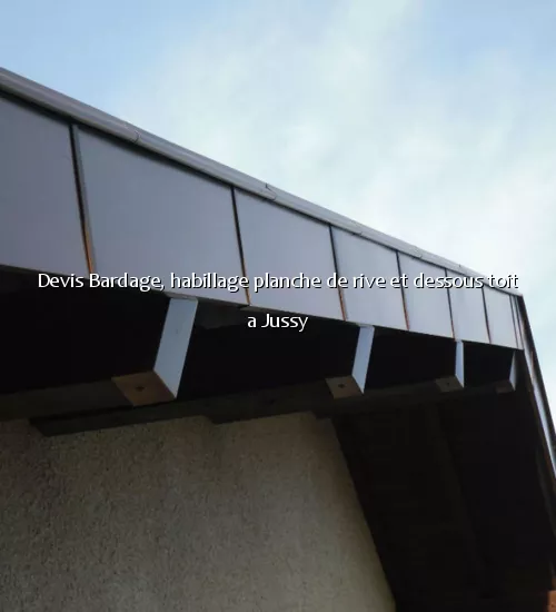 Devis Bardage, habillage planche de rive et dessous toit a Jussy