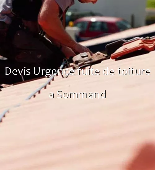 Devis Urgence fuite de toiture a Sommand