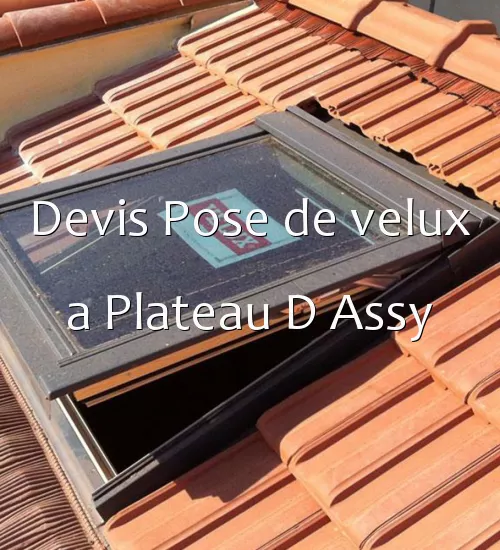 Devis Pose de velux a Plateau D Assy