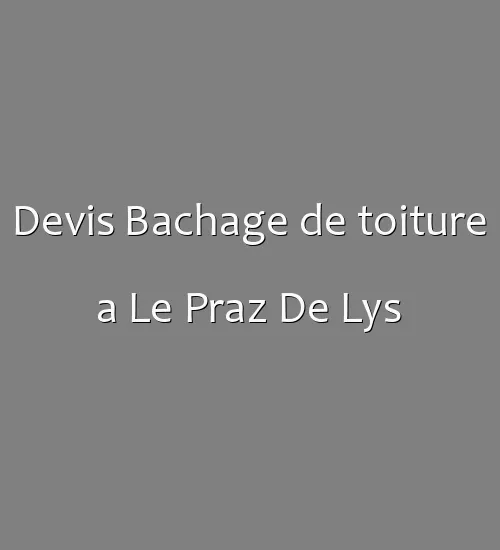 Devis Bachage de toiture a Le Praz De Lys